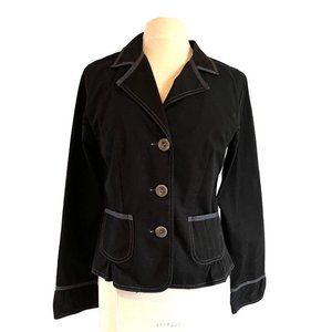 Women's Neesh by D.A.R. Black Cotton Blazer